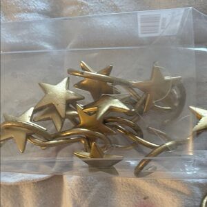 Gold Star shower curtain hooks
